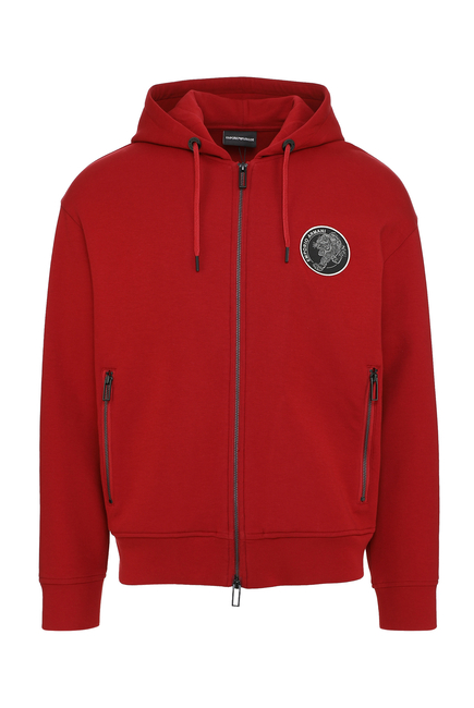 Hooded Sweatshirt with Chinese New Year Tiger Patch